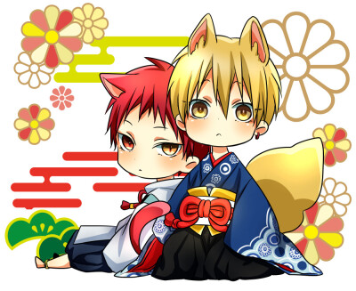 黑子的篮球##赤黄##赤司征十郎##黄濑凉太#{画师:白汤 p站id=