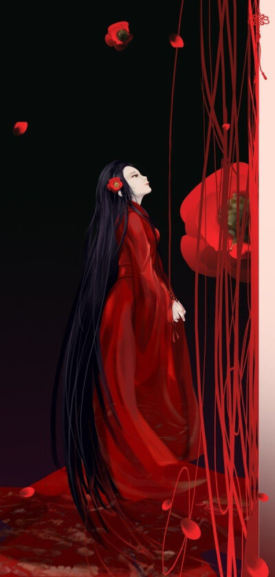 古风美人红衣水