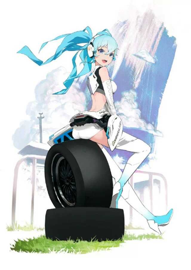 元气满满的赛车初音(&gt;ω&lt;*)