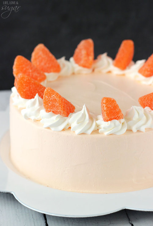 橘子蛋糕 粉橙色 美食 甜点