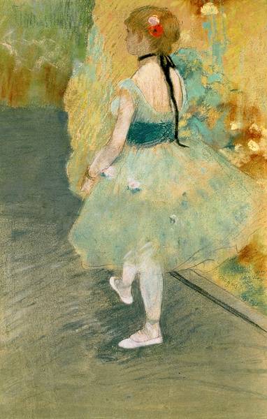 跳芭蕾舞的女孩作者:法国印象派画家edgar degas(1834—1917)