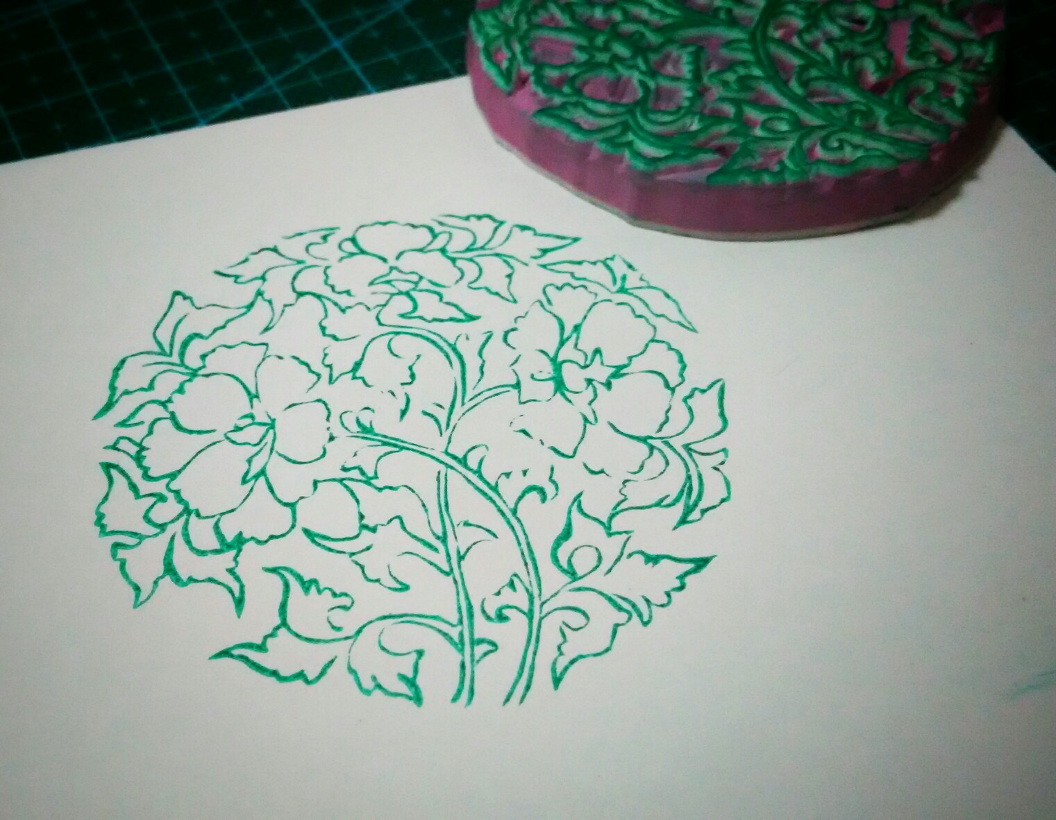 我的橡皮章 圆 图腾 花