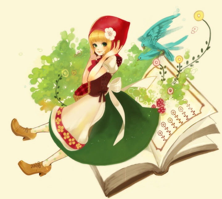 日本插画师:morimaiko/モコちゃん,主页名为mokaffe,作品细腻而唯美