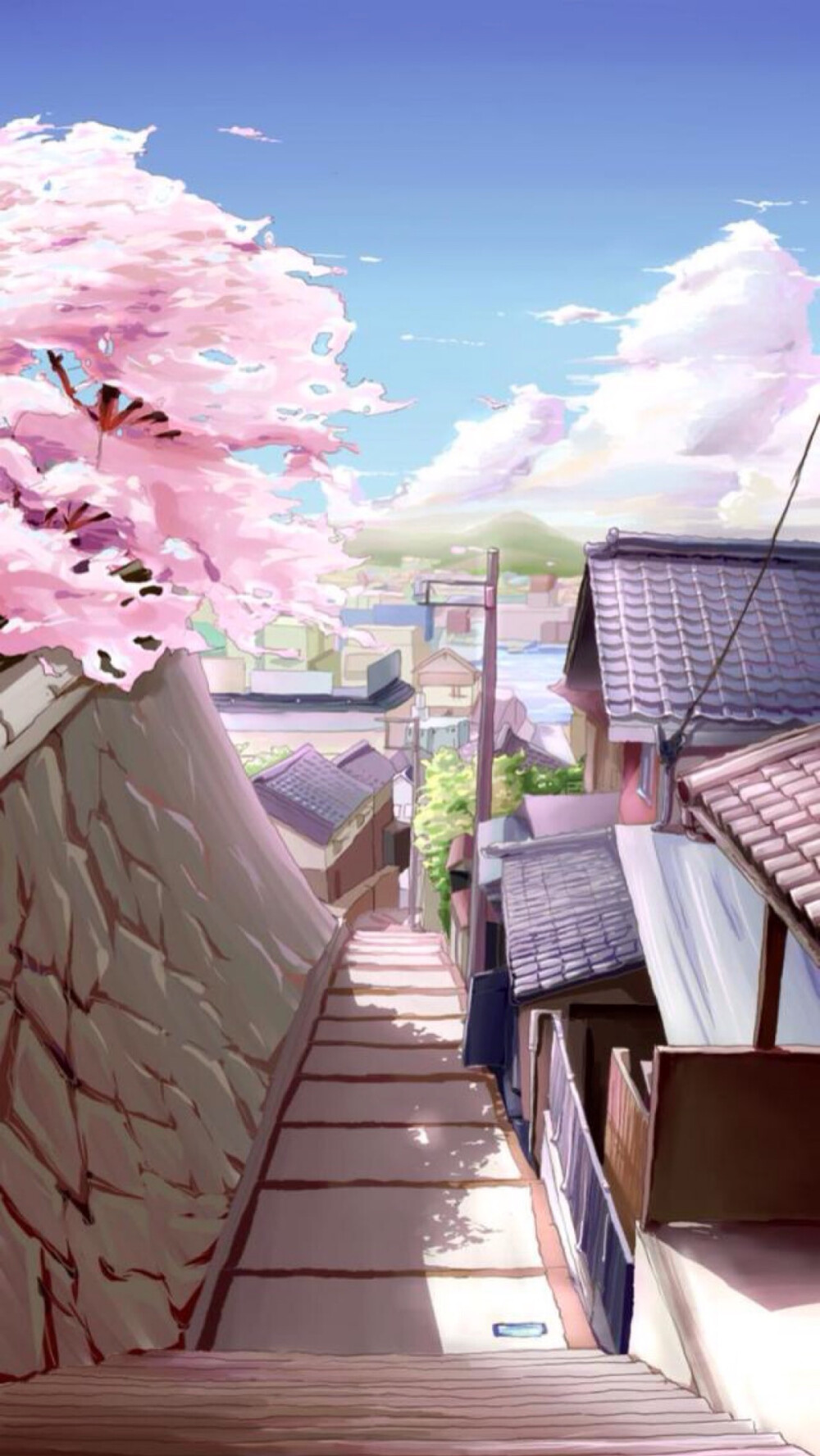 场景插画壁纸樱花