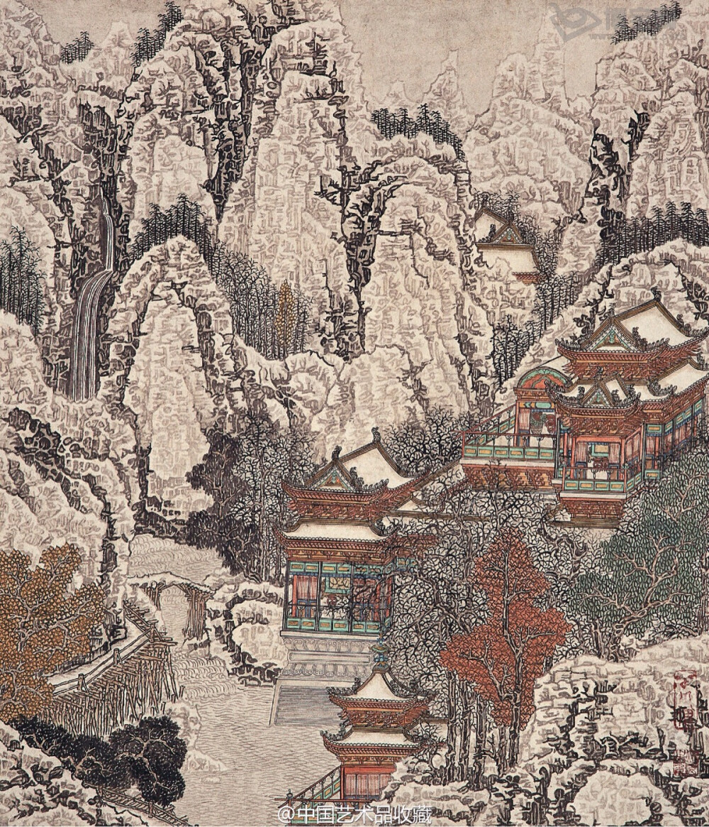 【 黄秋园 《画山水》 】黄秋园擅长人物,花鸟,山水,书法等,以山水画