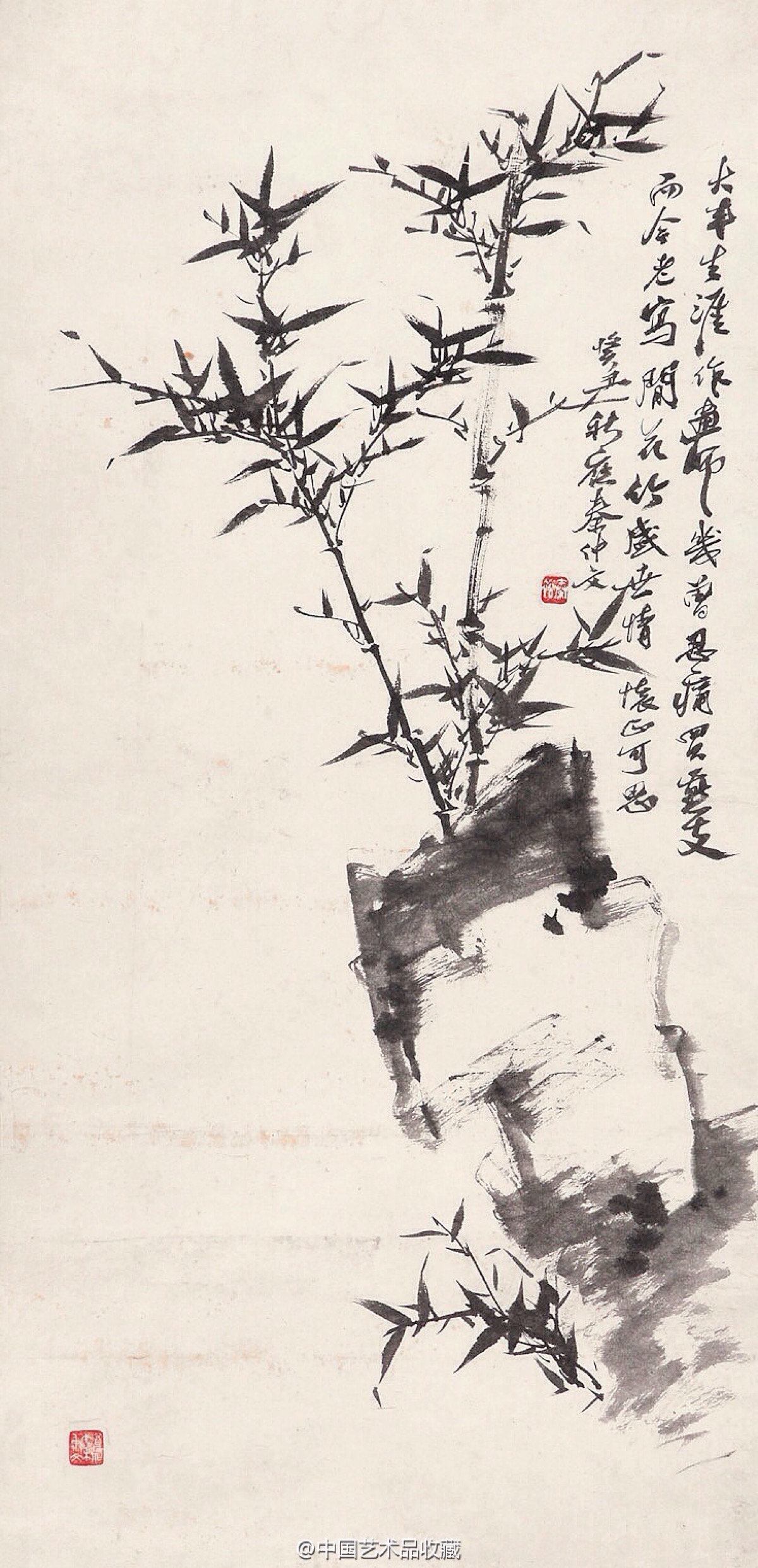 【 秦仲文 《墨竹图》 】秦仲文(1896-1974),名裕,原名秦裕荣,河北省