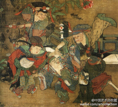 北宋 苏汉臣《戏婴图"婴戏图"是以儿时玩乐情景为题材的中国