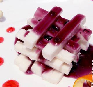 【超简单小凉菜——蓝莓山药】这是道特别简单,又好看的凉菜!