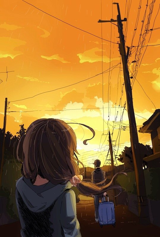 夕阳下的邂逅你还会回来么