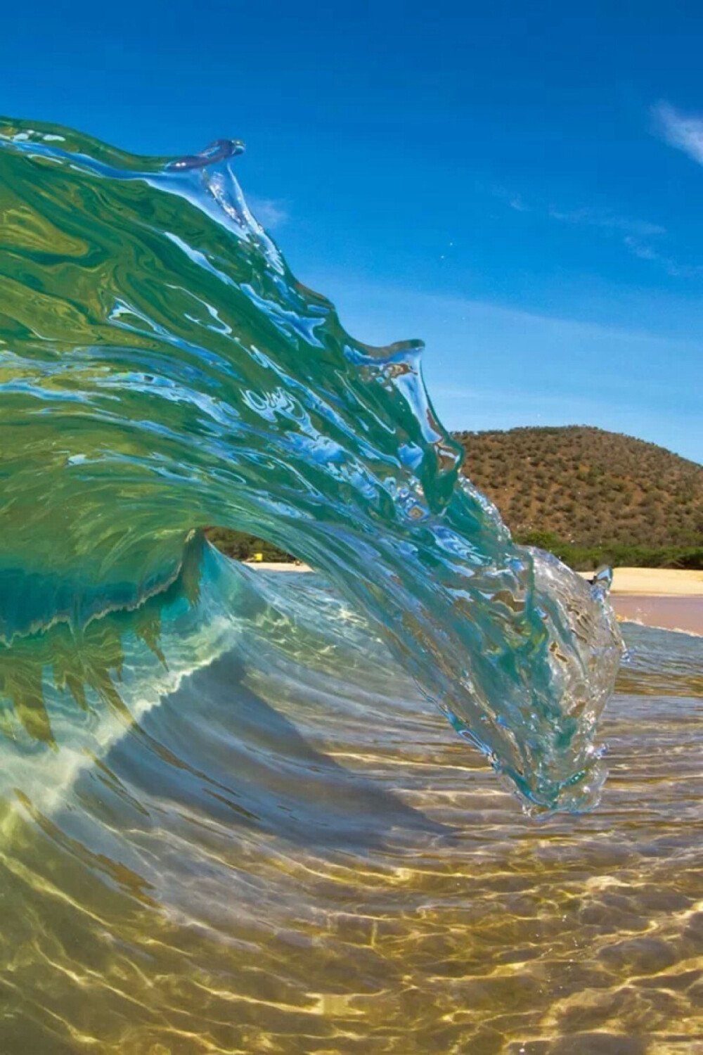 海边大海冲凉凉爽夏日壁纸