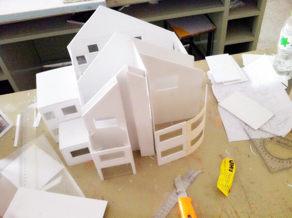 手工pvc板做的建筑模型