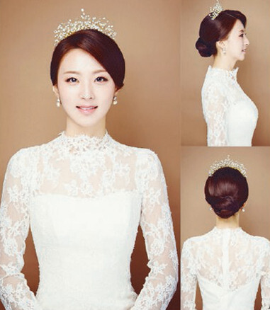 与大家分享系列韩系新娘发型,唯美婚纱照
