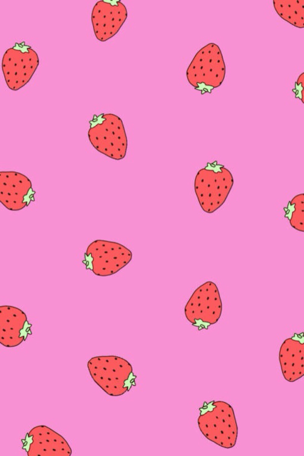 粉色草莓壁纸
