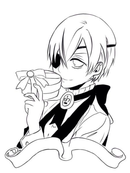 夏尔||少爷||波酱||黑执事||线稿||橡皮章素材