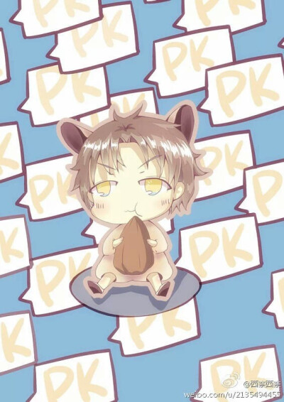 动漫男头 q版 萌系动物壁纸 插画 二次元