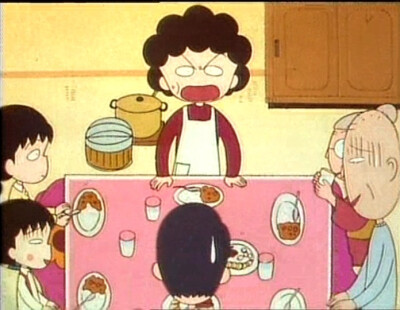 妈妈生气了╯ 樱桃小丸子(1990年) (ω) 小丸子截图( . )