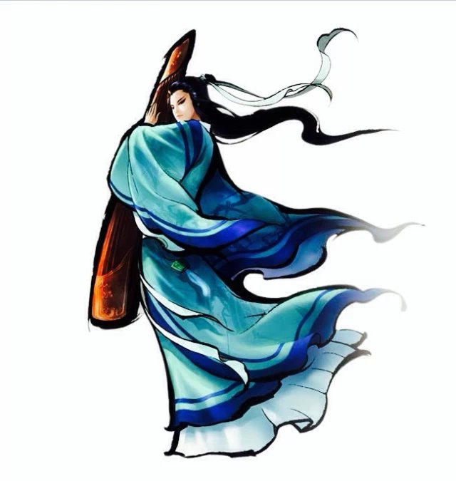 有匪君子妖孽美男汉服手绘中国风翩翩君子水粉古风复古临江仙张若虚