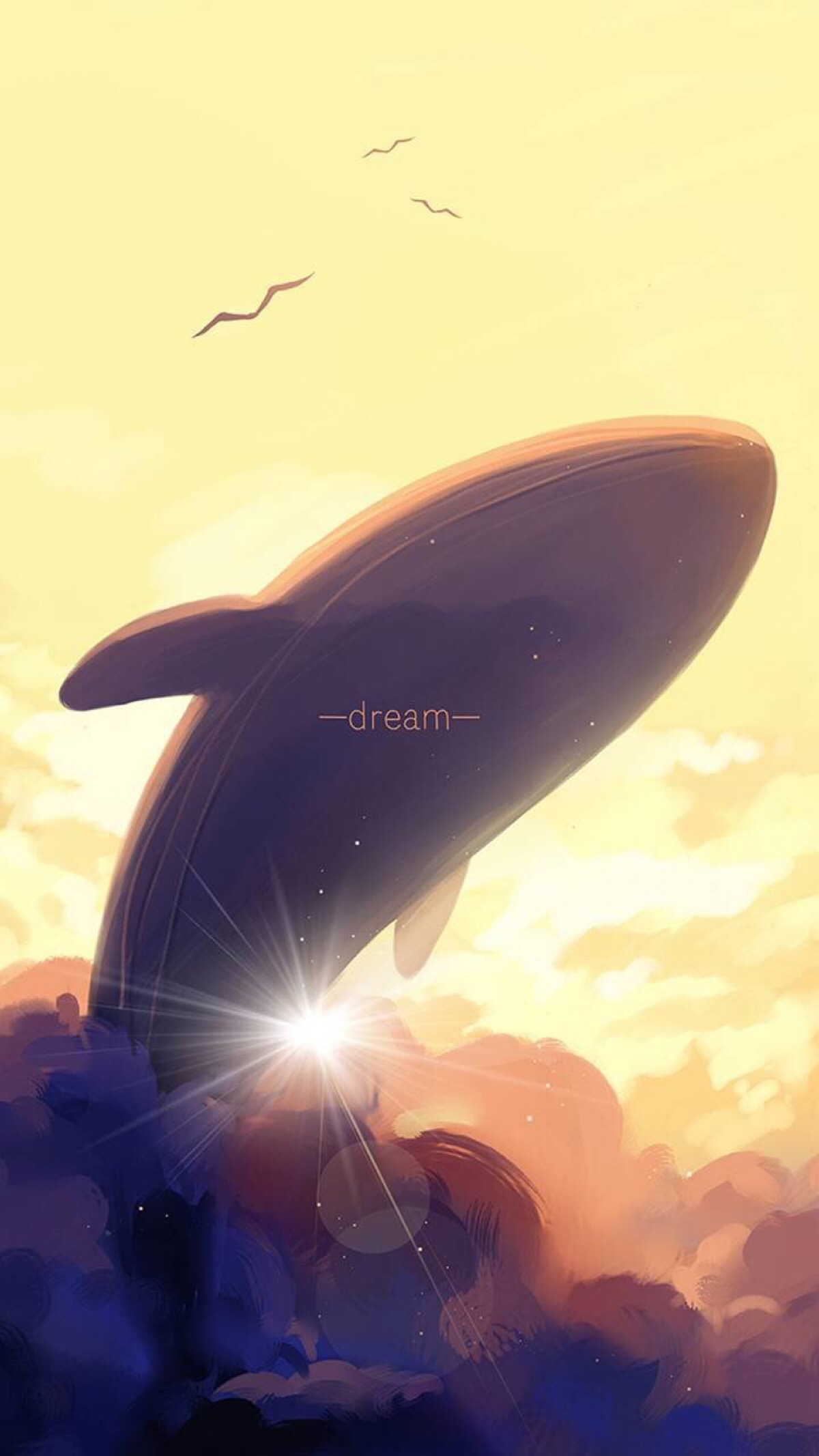 夕阳中的鲸鱼,吧啦啦啦