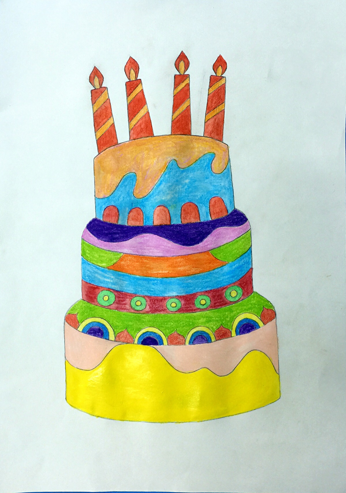 生日蛋糕图片大全手绘图片