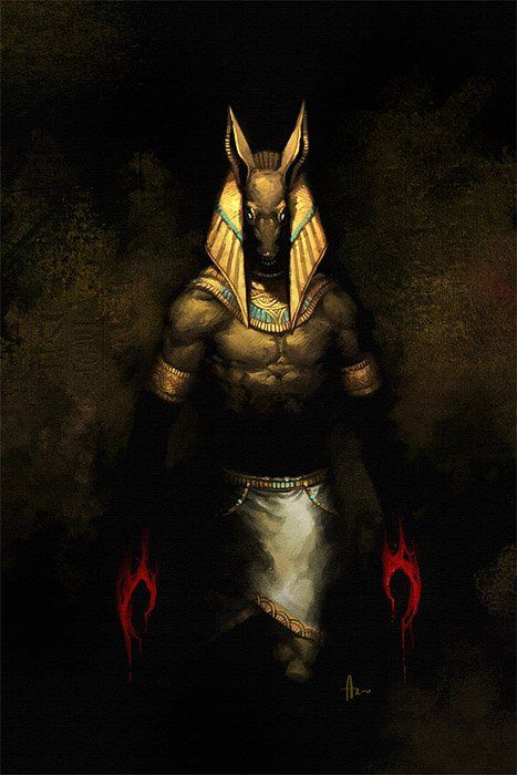 阿努比斯(anubis):导引亡灵之神,护送灵魂通向另一个世界,外形为狼首