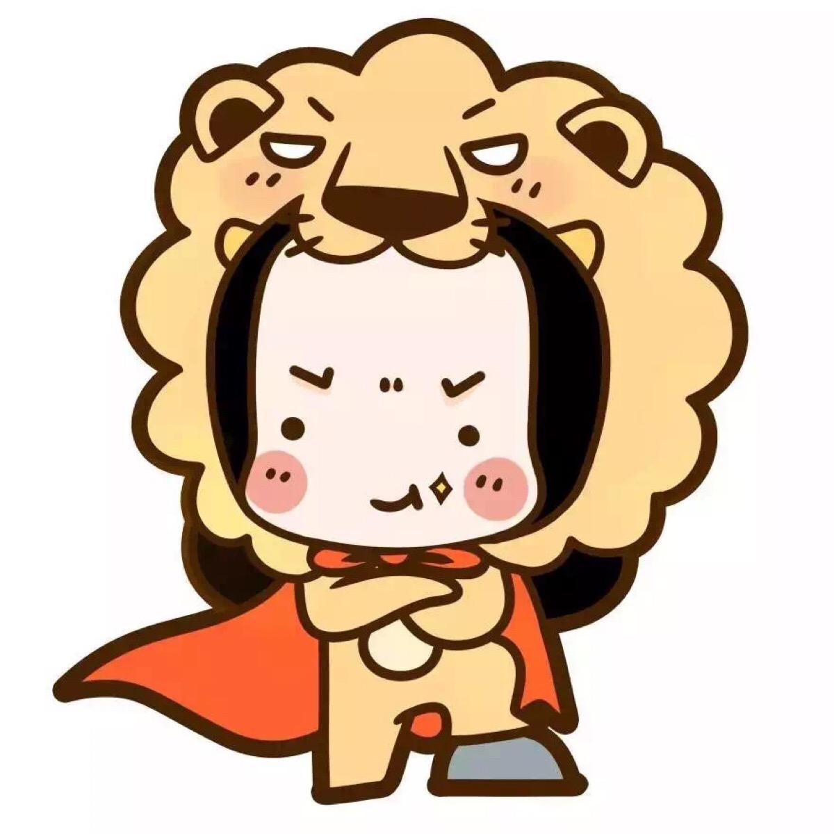 狮子座可爱图片 动漫图片