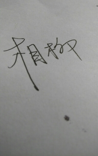 手写字.长相思.相柳