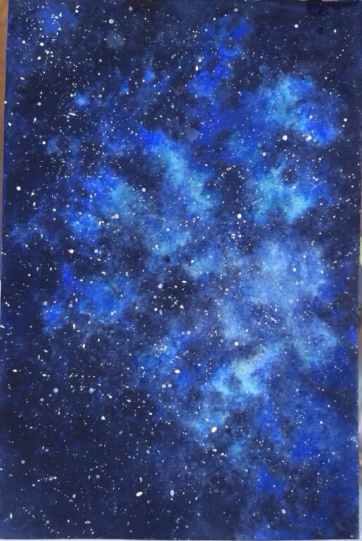 清新水彩画 手绘 星空 星光 自然风景 清新淡雅 唯美插画