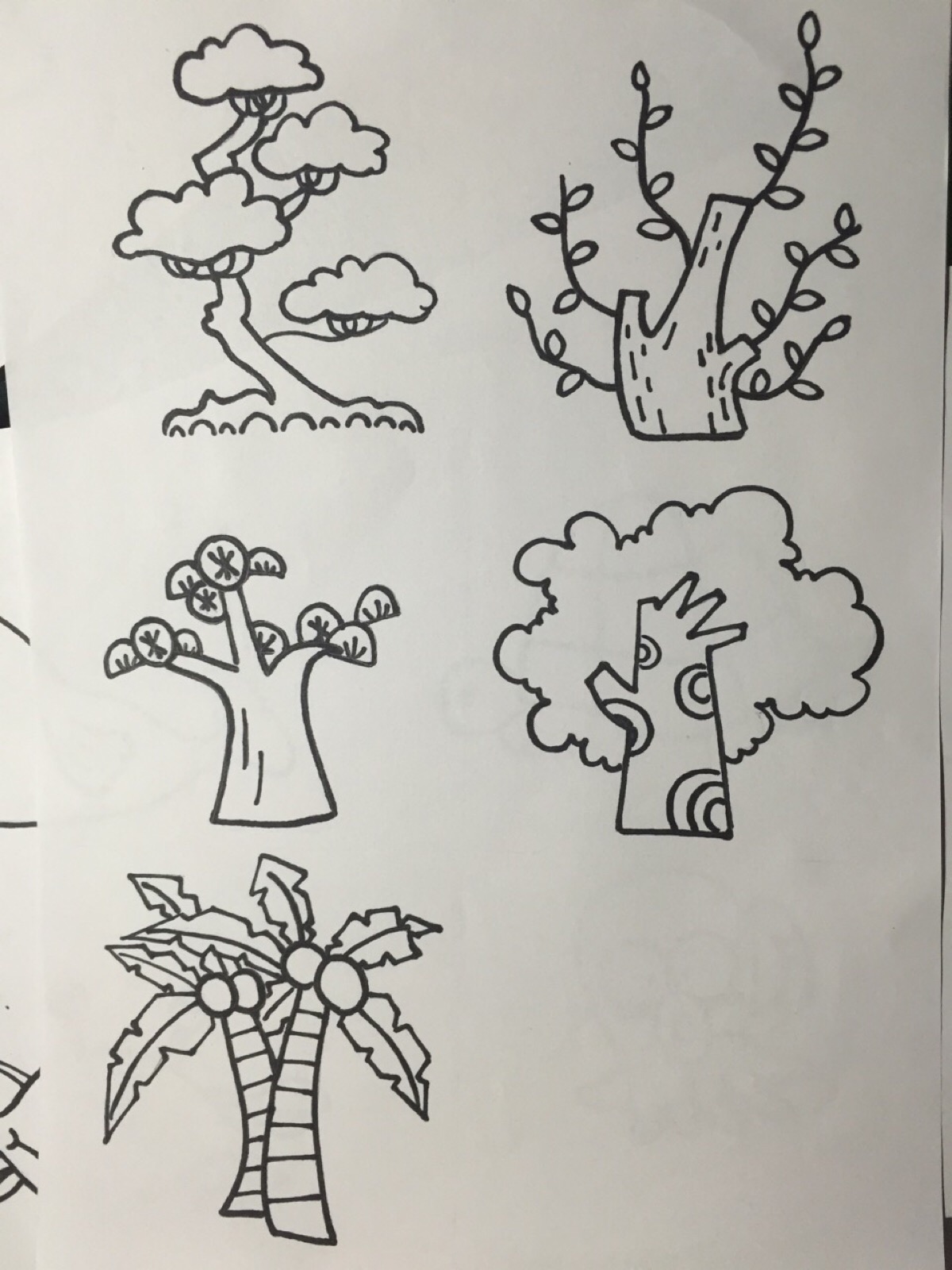 树简笔画手绘简单图片