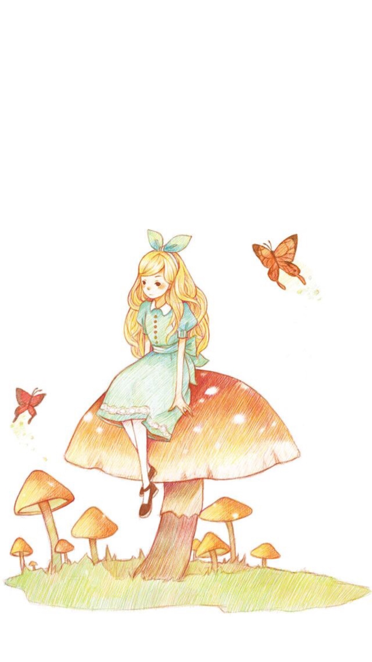 致爱丽丝,彩铅版,手绘壁纸