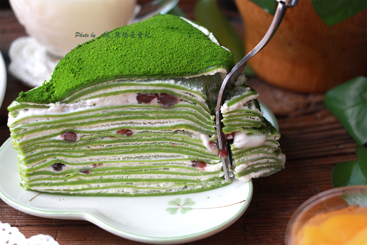 2015年7月21日#抹茶千层蛋糕,奶油面包,黄 堆糖,美图壁纸兴趣社区