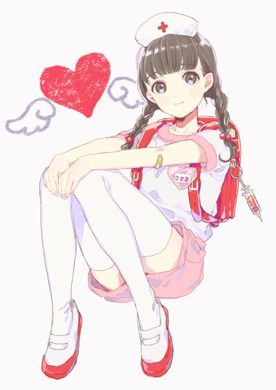 pixiv画师【こまめ きくこ】插画【ナース小学生佐々木さん】动漫女头