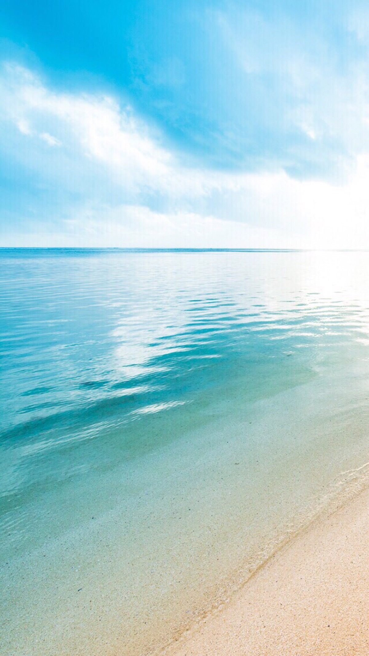 iphone海滩高清锁屏壁纸夏天的感觉蓝蓝的薄荷味
