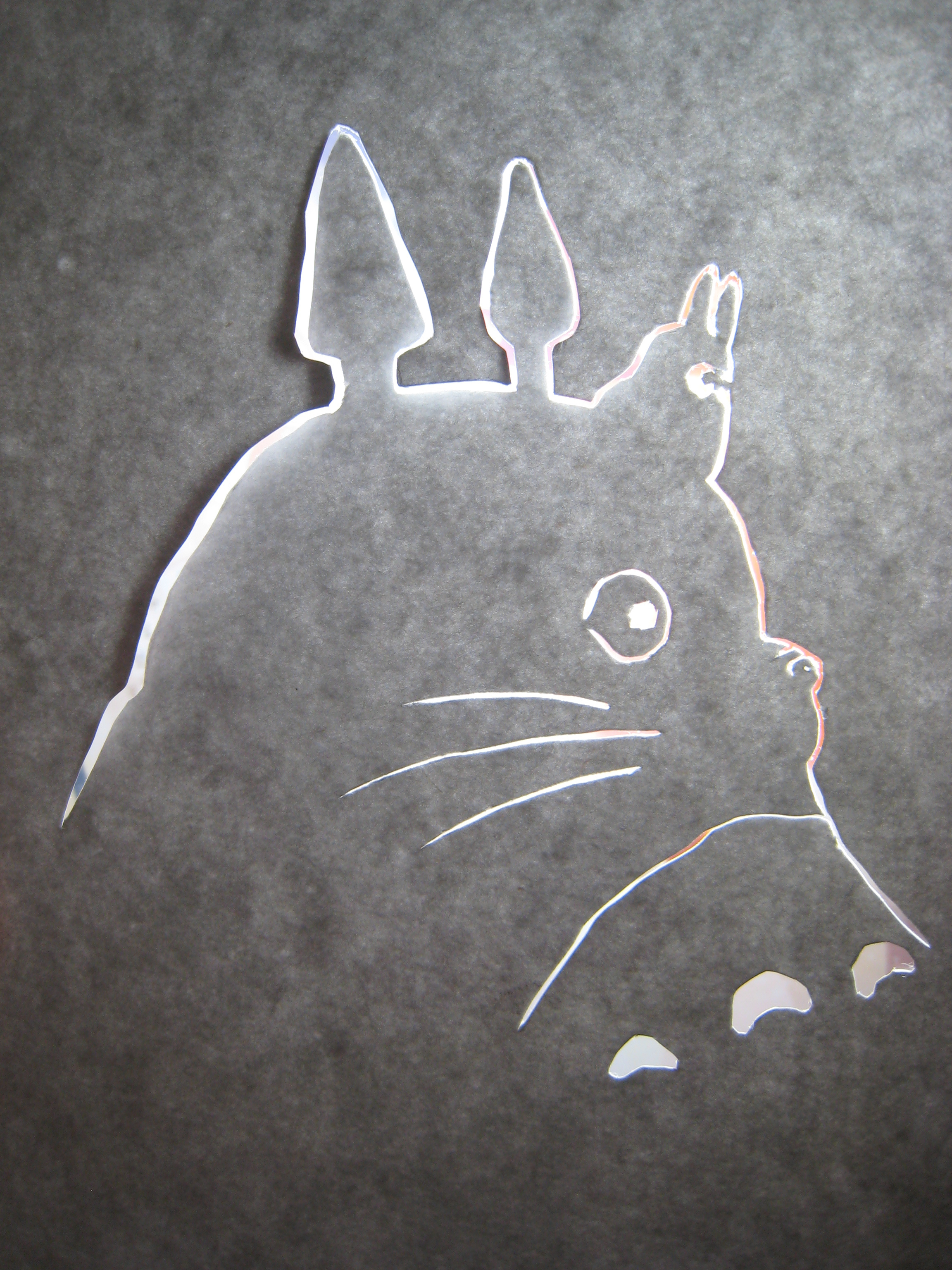 龙猫纸雕分层图图片