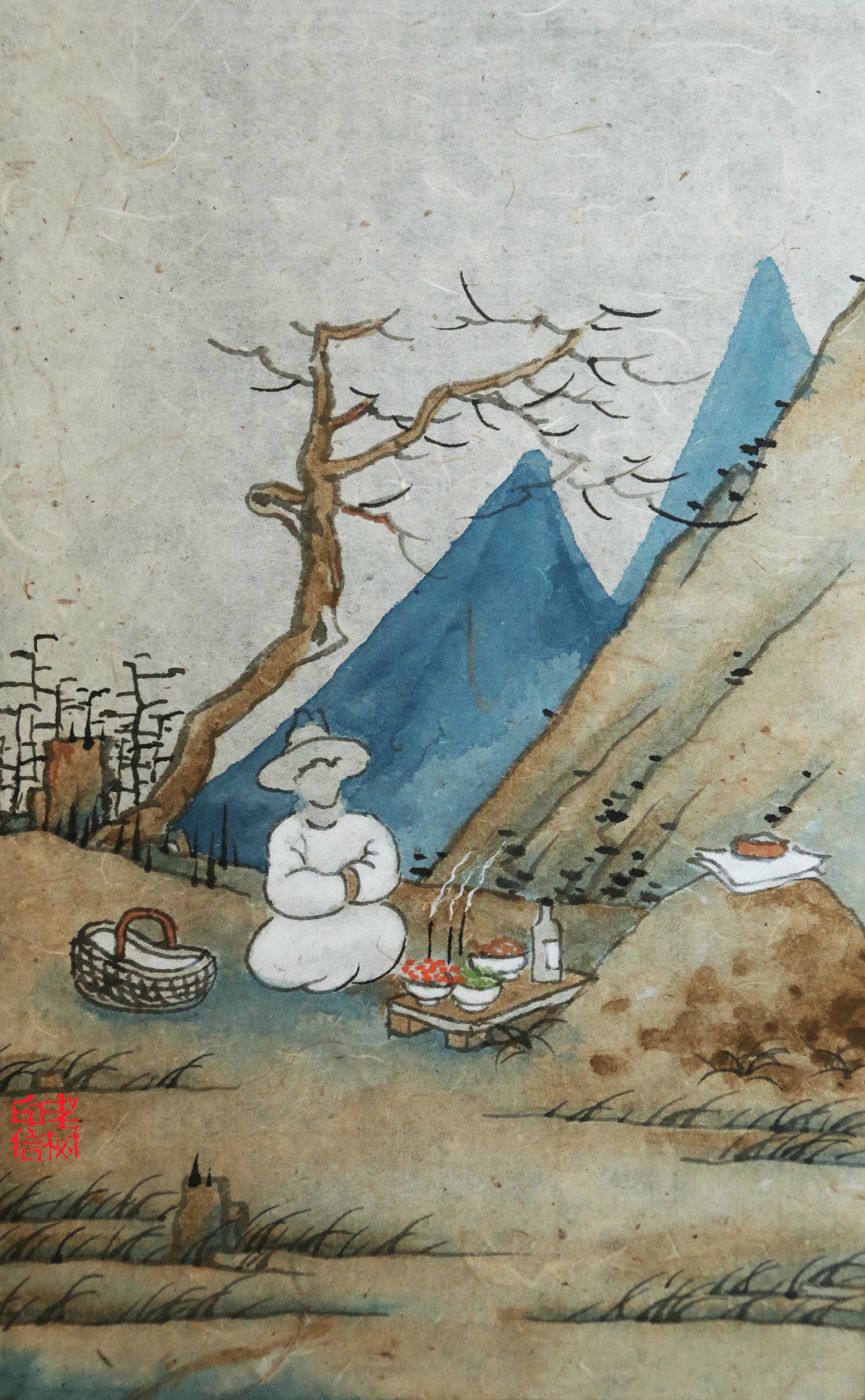 「 老树画画 」. 每年此时此刻,进山看看妈妈.