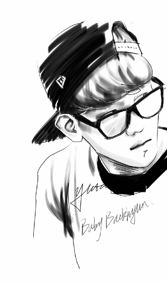 exo边伯贤手绘 cr:logo