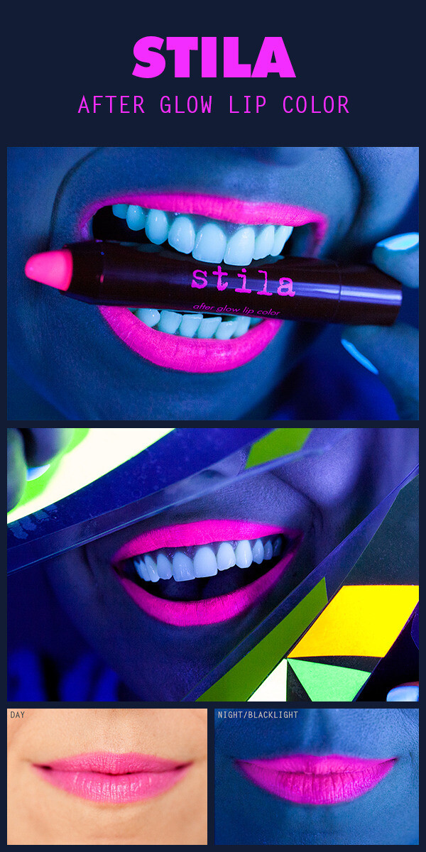 get this glow stick! stila"s new lip crayon glows in the dark