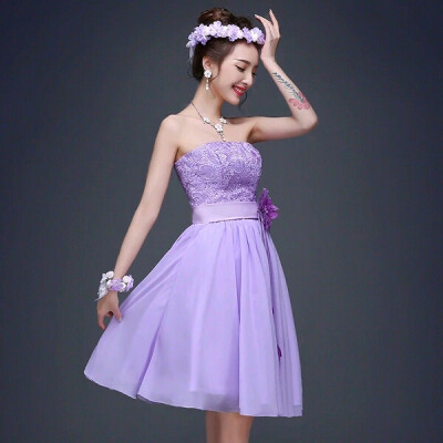 伴娘礼服2015新款紫色晚礼服伴娘裙新娘婚礼宴会晚装春夏伴娘团