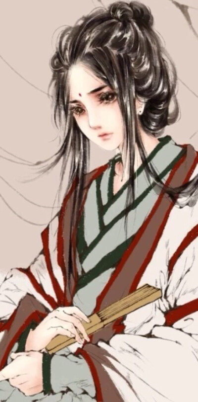 古风 中国风 插画 手绘 妖孽 美女 古风场景 古中国 水粉