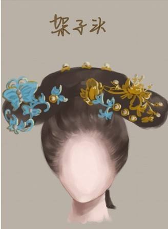 绘画 漫画 素材 各种女子发髻 中国风 古风 唯美细腻