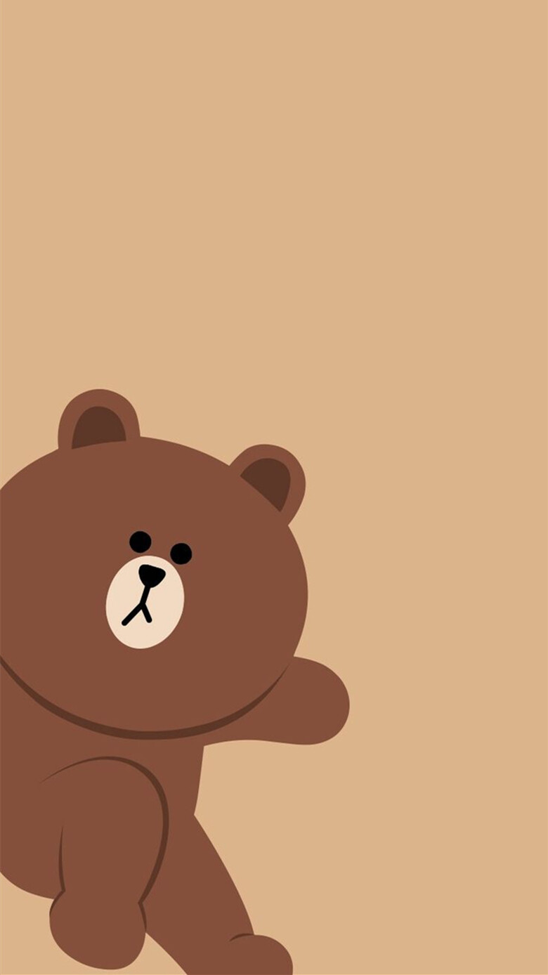 wechat 微信背景 壁纸 简约 锁屏 待机 主题 桌面 line cony brown 可