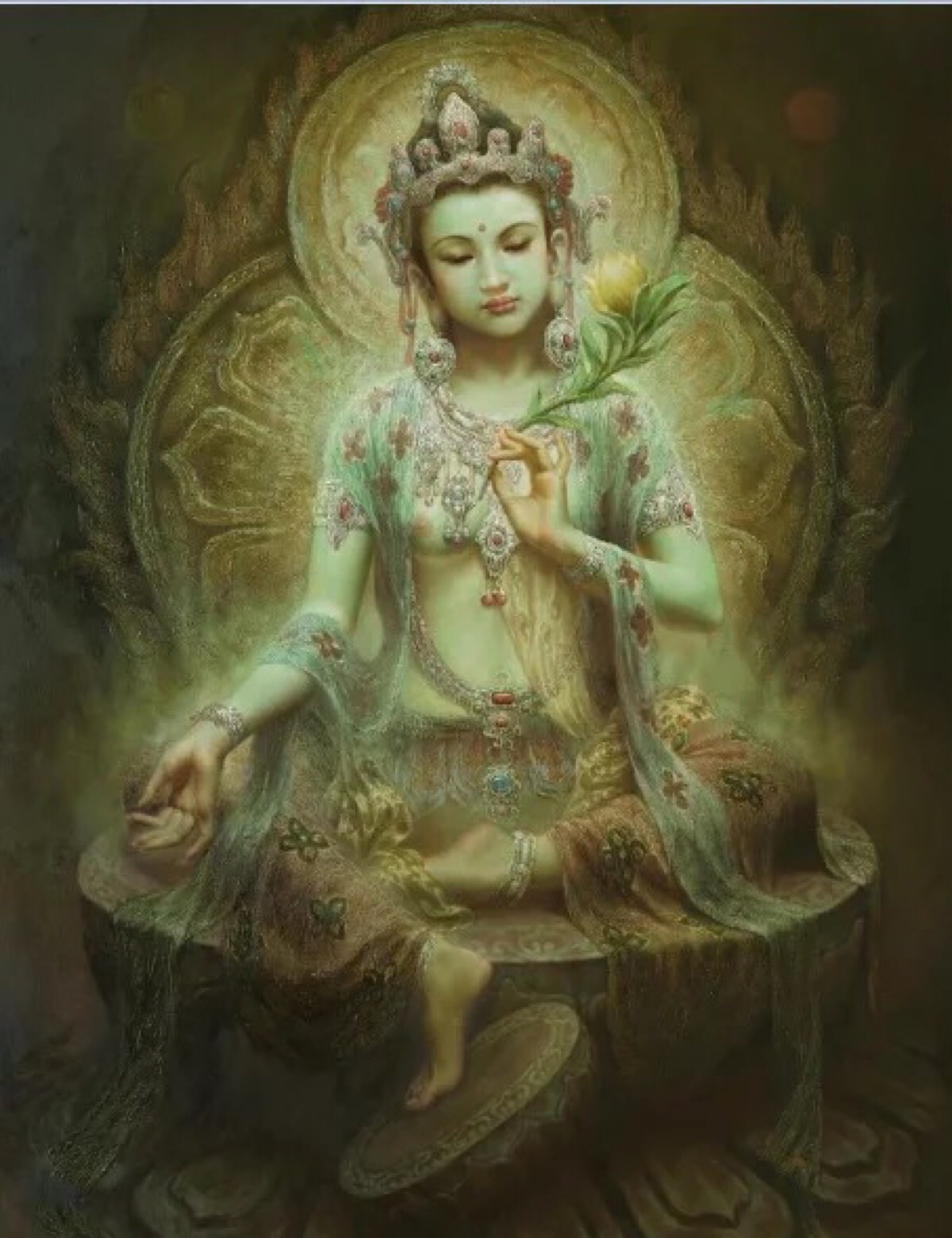 绿度母嗡哒咧嘟哒咧嘟咧唆哈