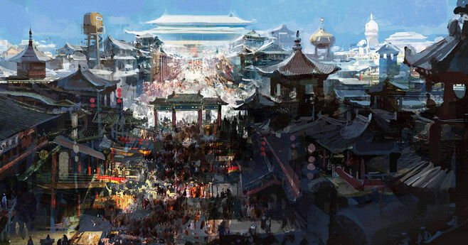 古风 二次元 壁纸 背景 唯美 插画