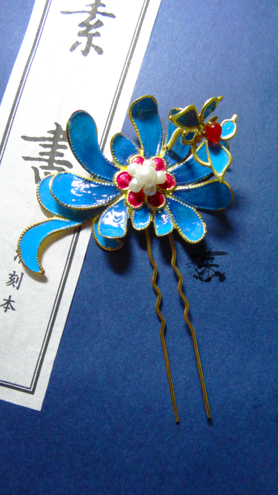 仿烧蓝发簪