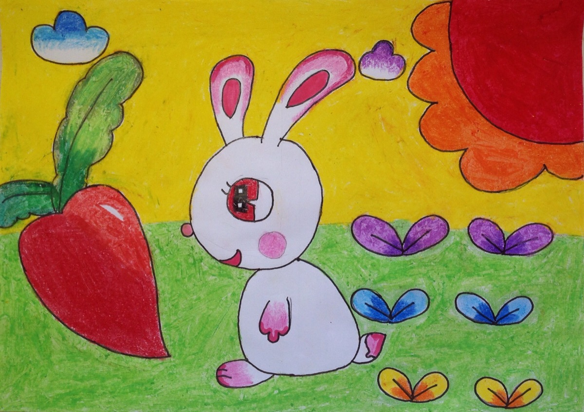 小兔子乖乖主题画图片