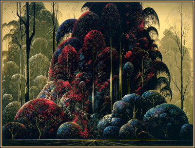 eyvind earle(艾温德·厄尔雷,1916年生于美国纽约.