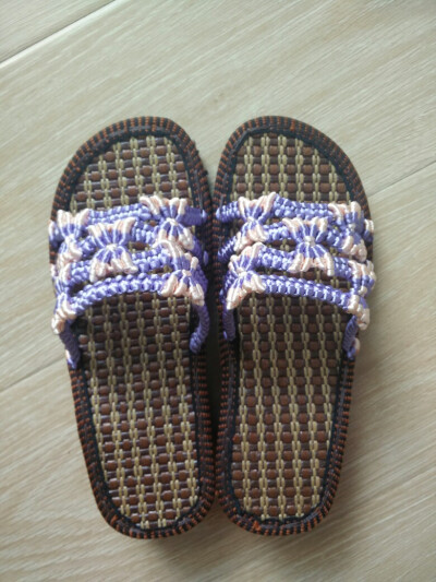 手工钩织凉拖鞋