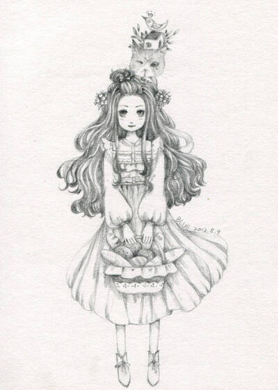 素描 少女