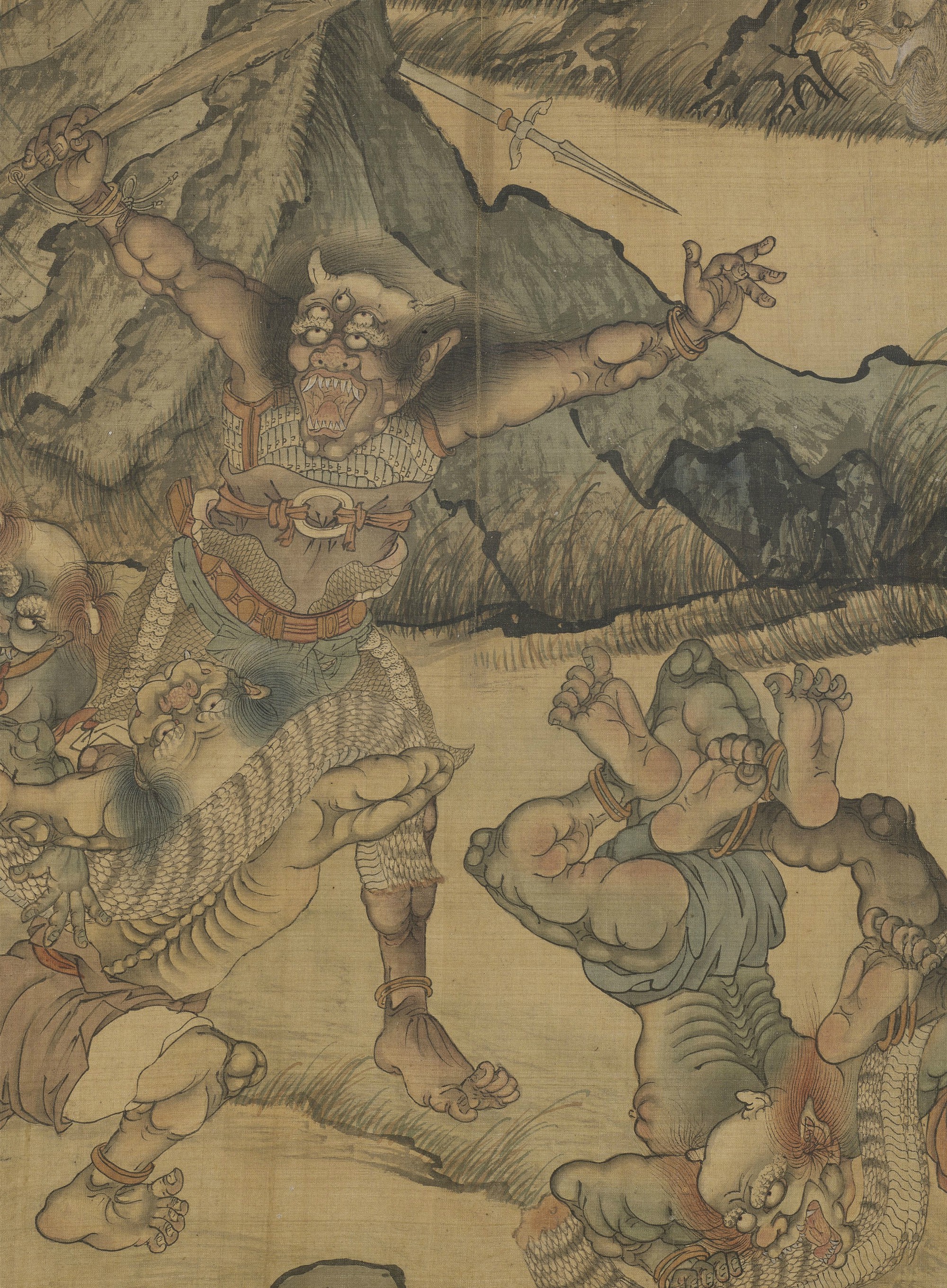 明 佚名《二郎神搜山图卷》