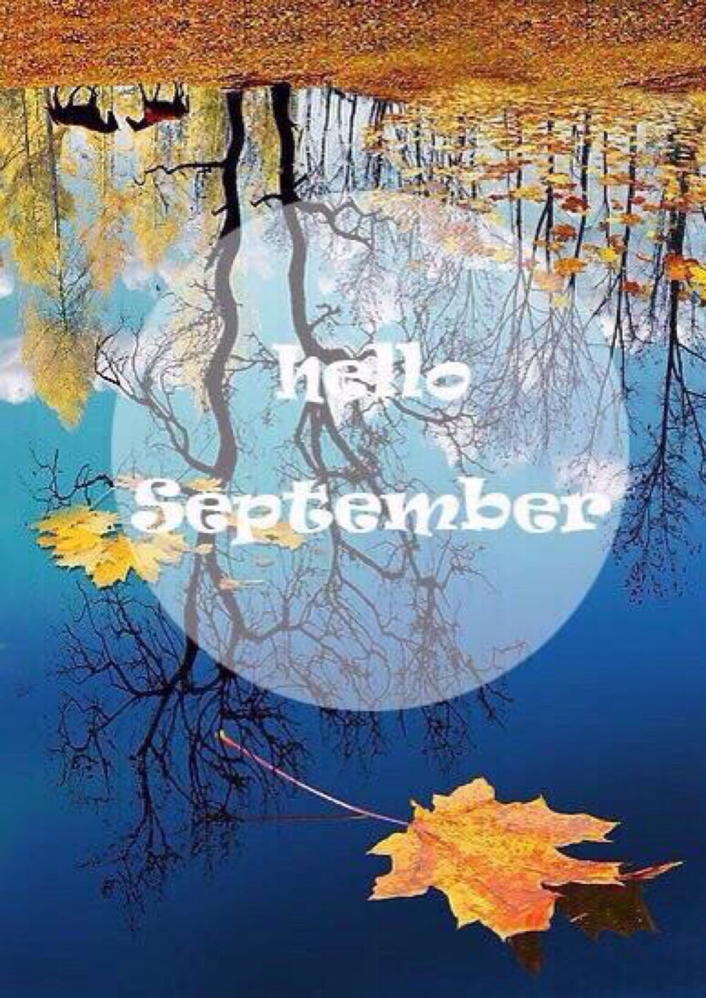 你好九月helloseptember壁纸插画素材唯美拍摄文字