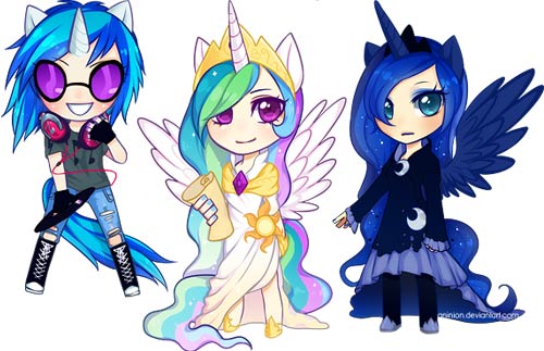 dj-3号(左)宇宙公主(中)月亮公主(右